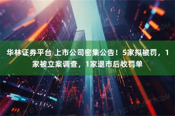 华林证券平台 上市公司密集公告！5家拟被罚，1家被立案调查，1家退市后收罚单
