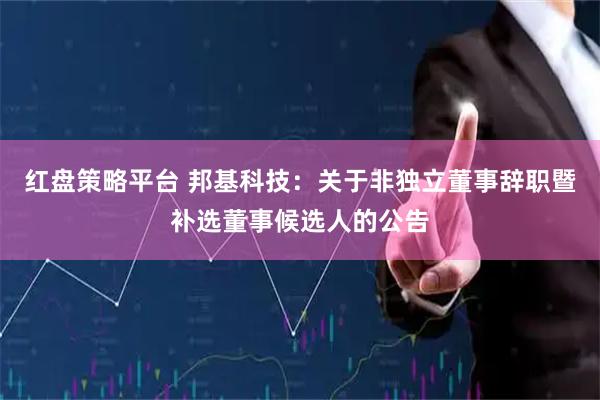 红盘策略平台 邦基科技：关于非独立董事辞职暨补选董事候选人的公告